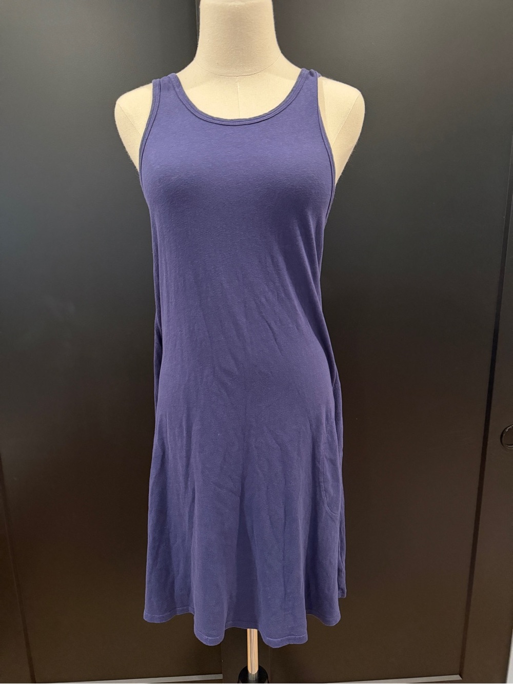 Nation LTD Swing Masie Mini Dress with Pockets Large, Navy, 100% Recycled Cotton